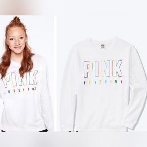 Nwt vs pink htf rainbow foil pullover